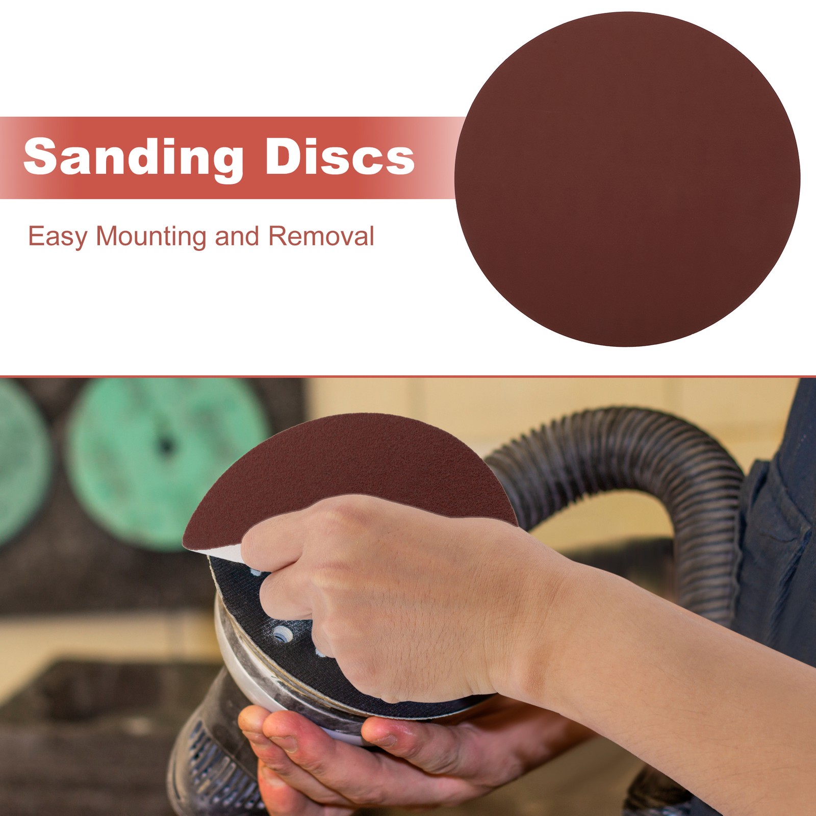 12 Inch Sanding Discs Round Hook and Loop Sandpaper 400 Grits – 10 PCS new