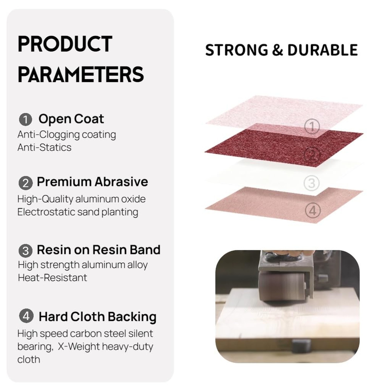 4×24 Inch Sanding Belts: 15 Pack 80–400 Grit — Heavy-Duty Anti-Clog