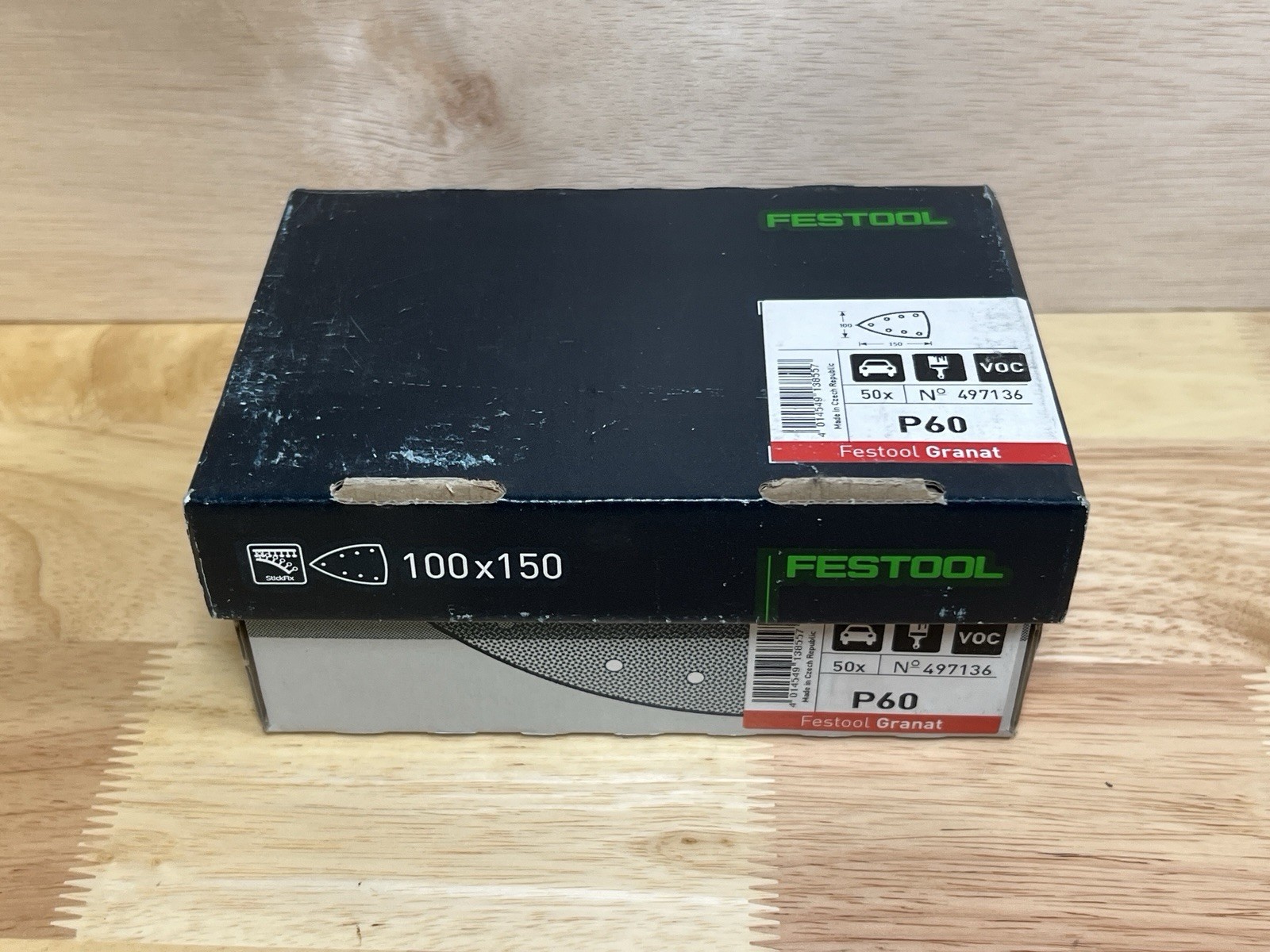 Festool 497136 Granat P60 Delta Abrasives 100×150, 50 Count