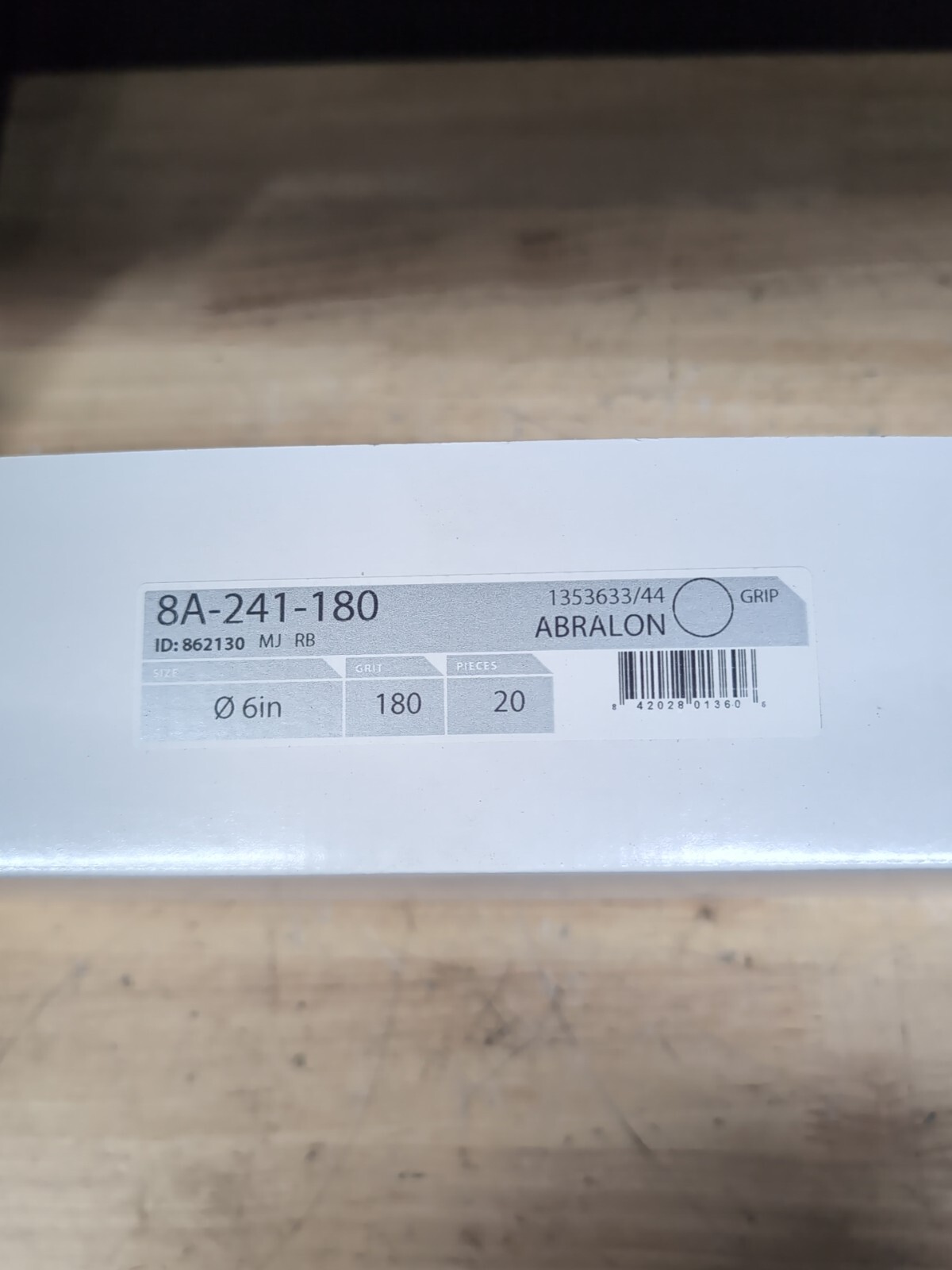 20pc Mirka 8A-241-180 Abralon Grip 6 Inch 180 Grit 20Pc 1353633/44