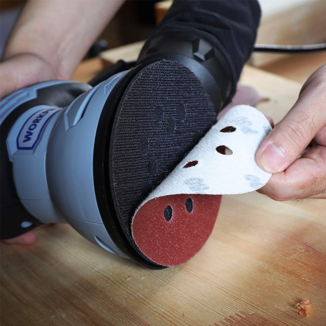 150 Sandpaper Discs – 10 Grits for Random Orbital Sanders, 8-Hole