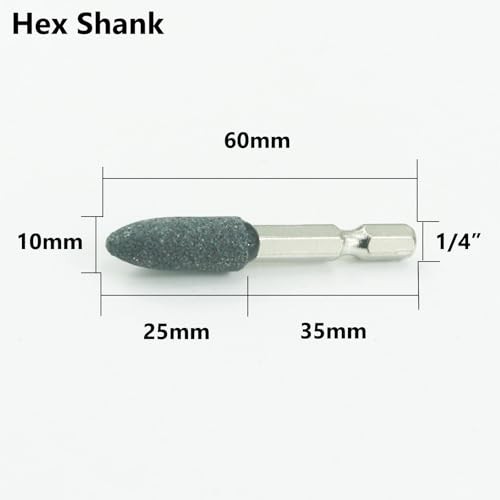 ??????? 10 Pcs 10 mm Cone Shape Mounted 10 Pcs 10mm Bullet Shape