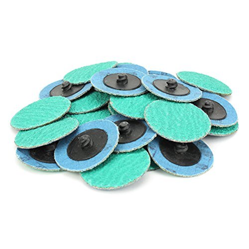 100PCS Green Zirconia Roll Lock Die Grinder Sanding Quick Change Disc 36 Grit