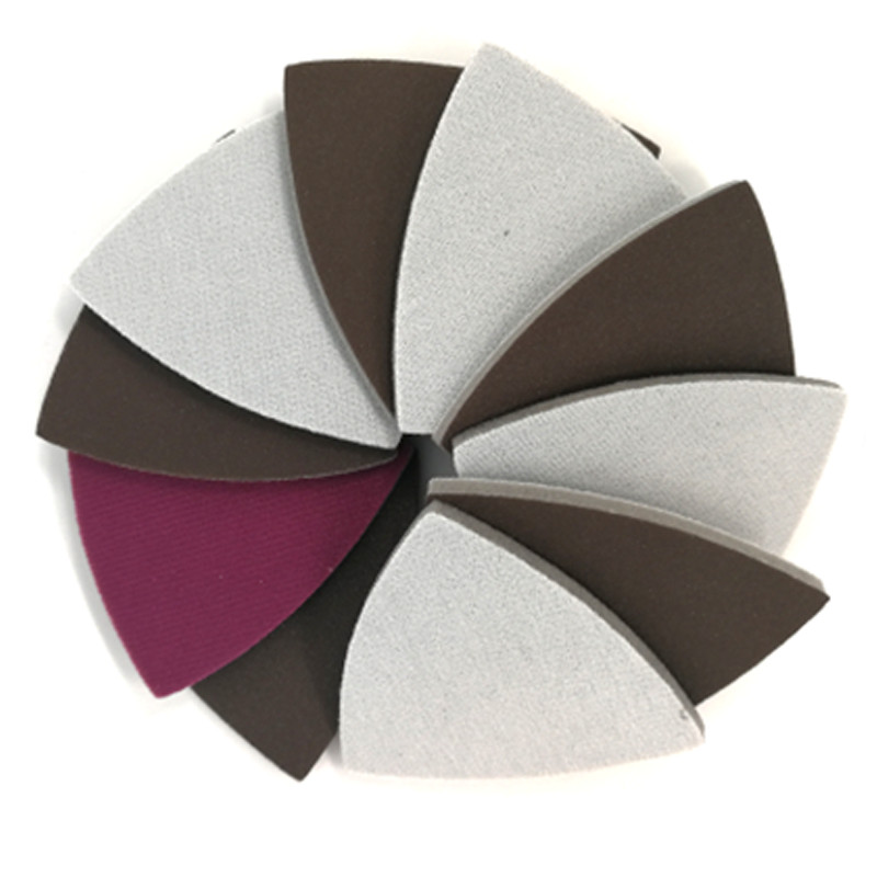 90mm Triangle Sanding Disc Wet and Dry Sponge Sandpaper Pad Ceramic Material
