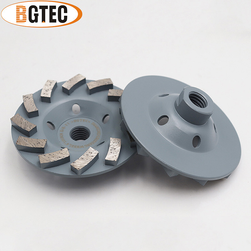 2pcs 4 inch Diamond Turbo Grinding Wheel Concrete Granite Marble Polishing Disc