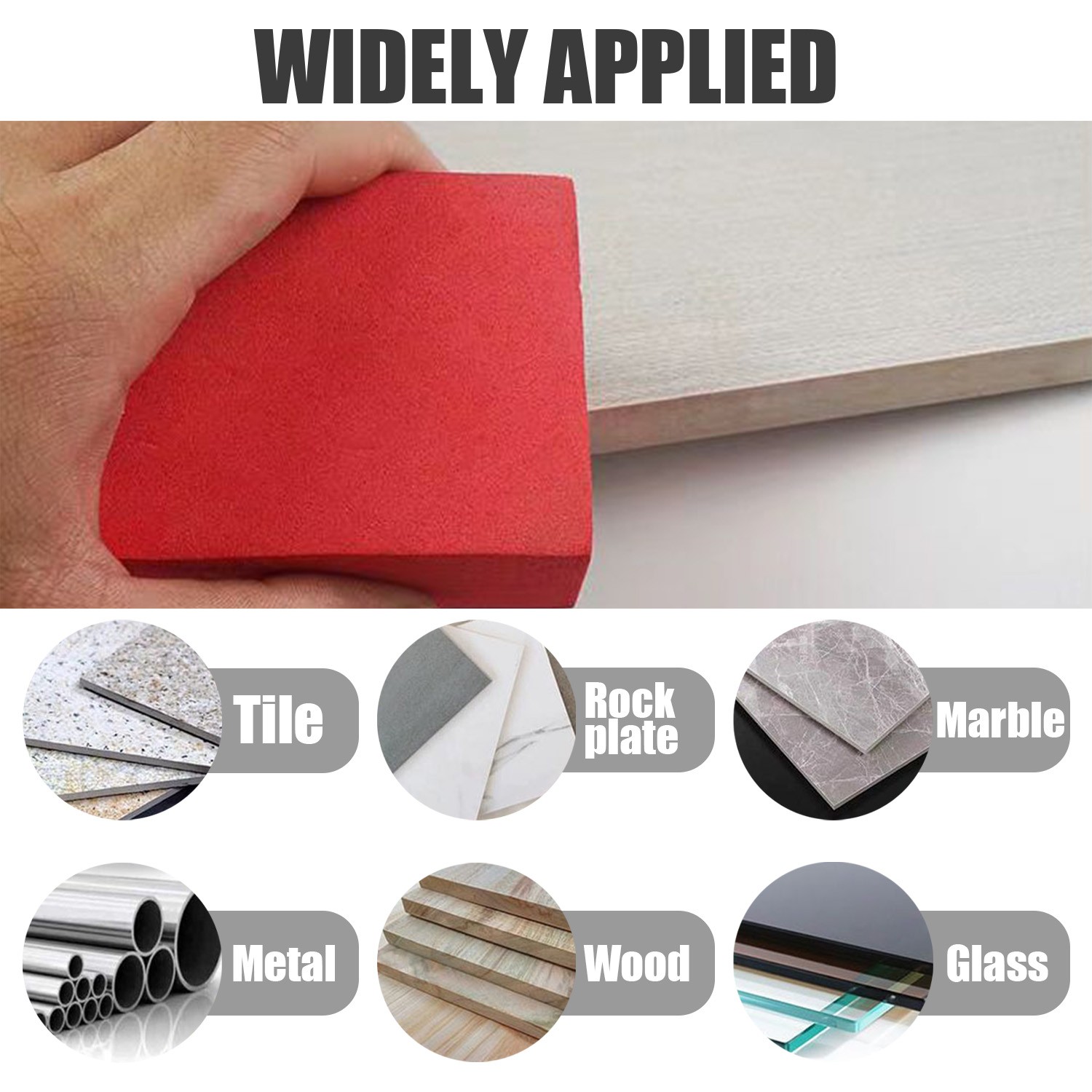 6Pcs Hand Diamond Polishing Pads Sanding Blocks Set Grit 60/100/200/400/600/1000