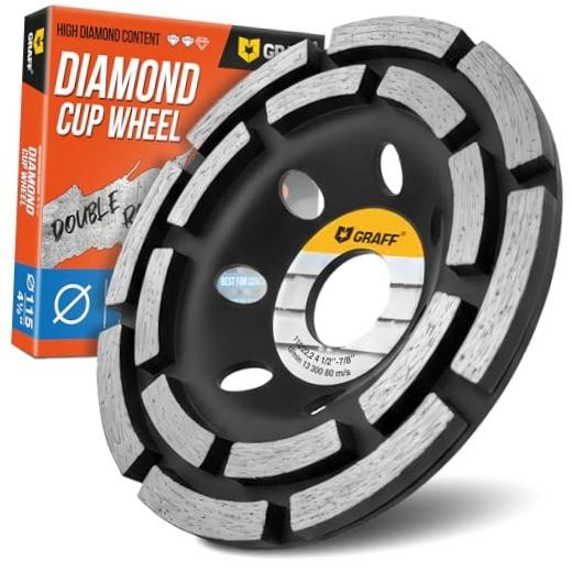 Concrete Grinding Wheel 4 1/2 Inch – Diamond Double Row Ø 4 1/2 Inch Double Row