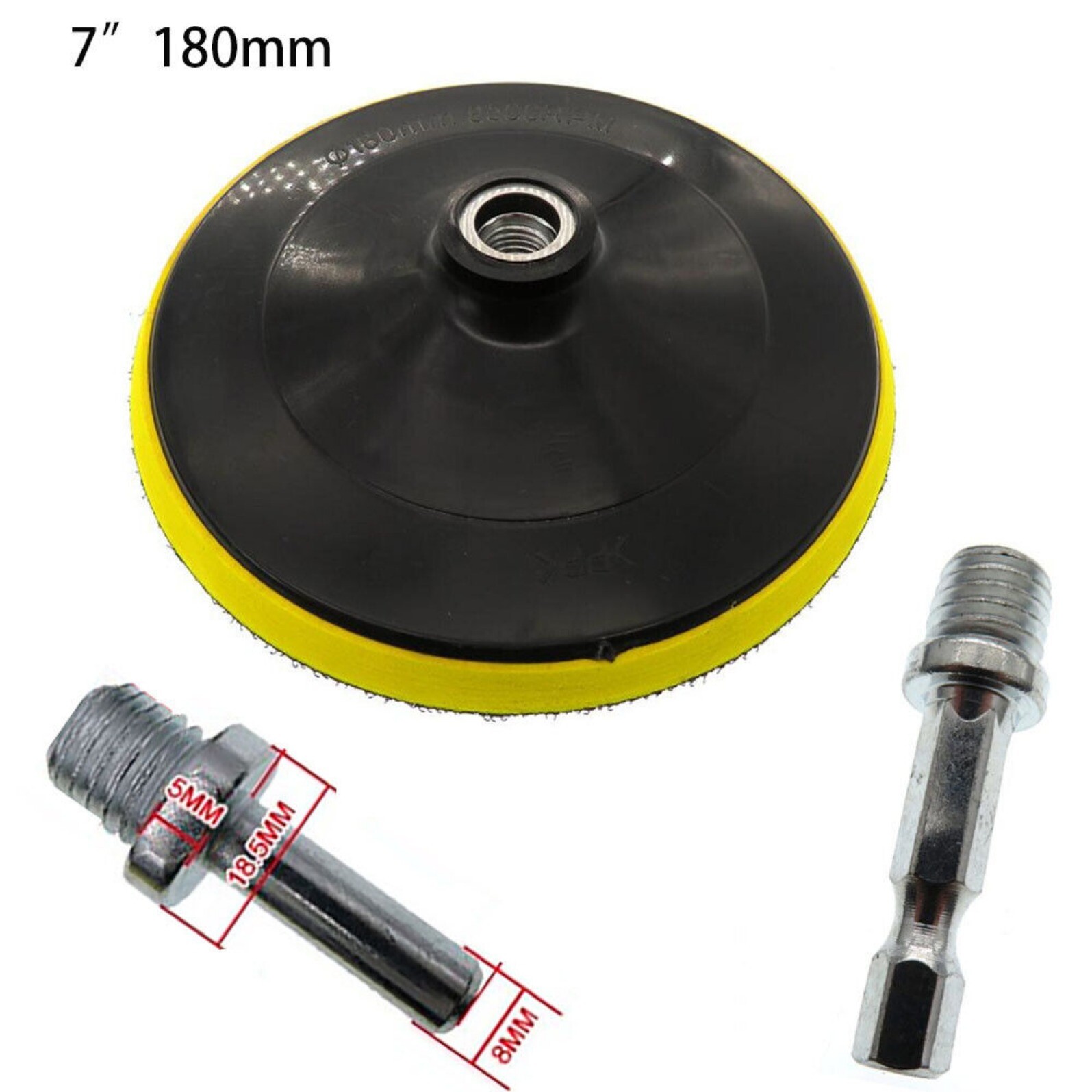 7 in Hook & Loop Backing Pad Angle Grinder M14 & Drill Attachment for Sand Disc