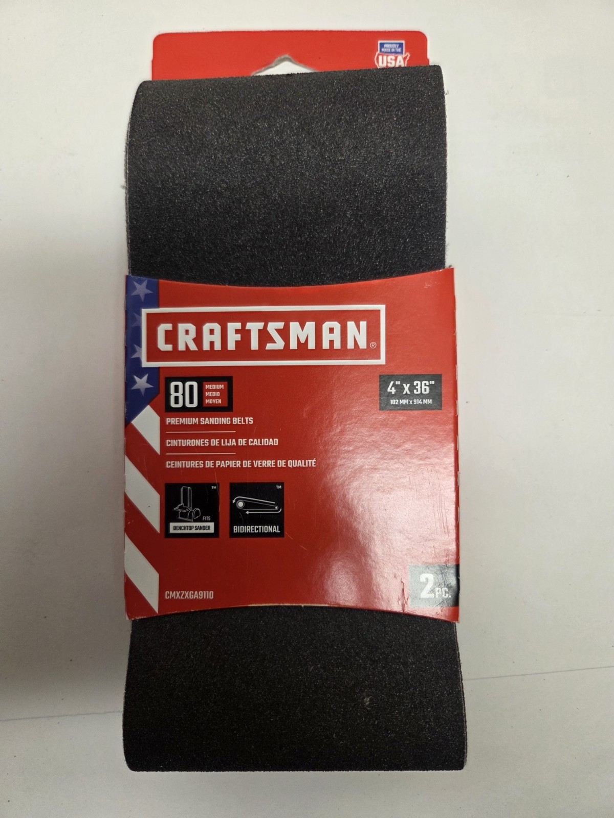 Craftsman 4″x 36″ LOT 36, 60, 80 and 120 Grits – 2 per pack BRAND NEW