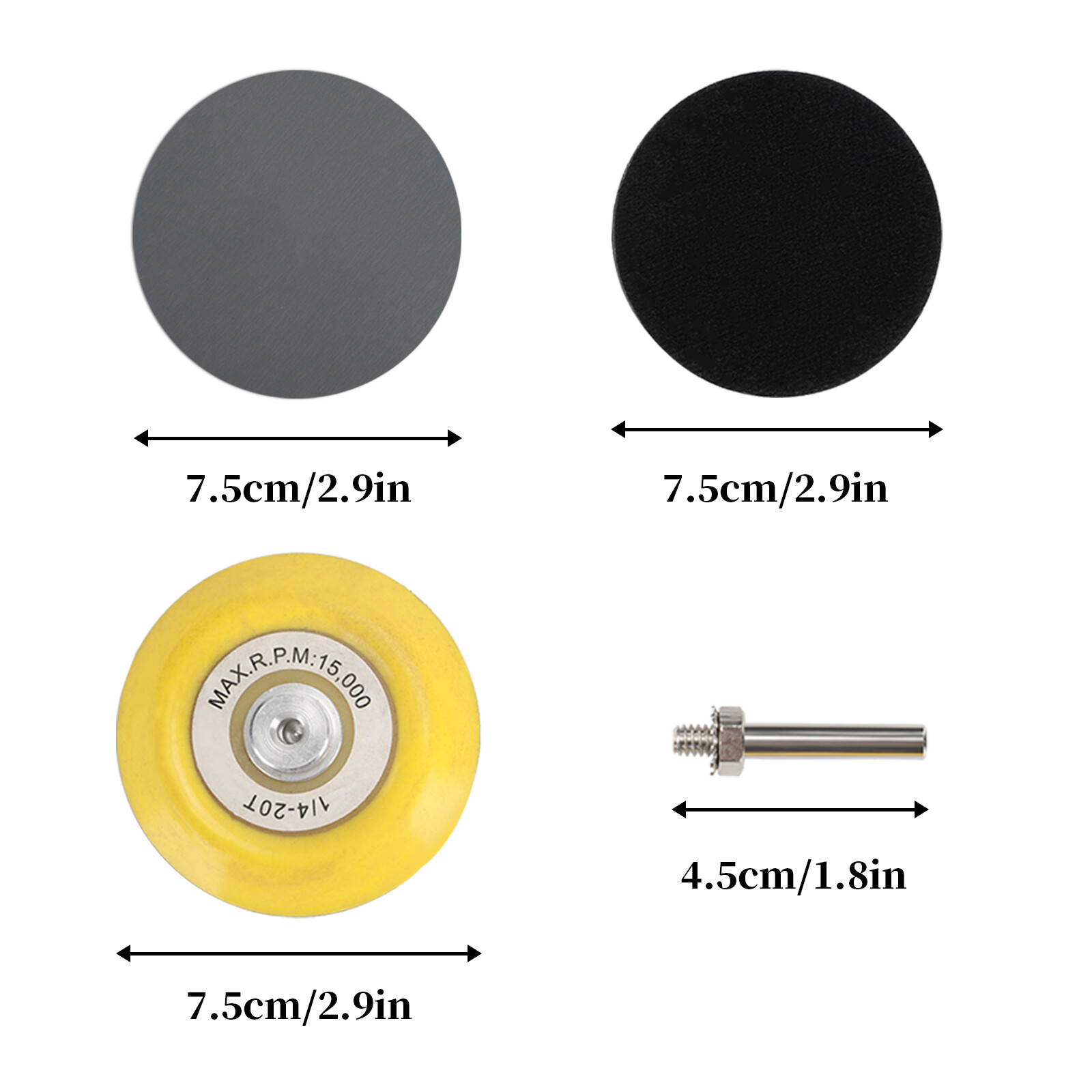 102Pack 3″ Sanding Discs 800-5000 Grit For Drill Wet Dry Hook Loop Sandpaper Pad