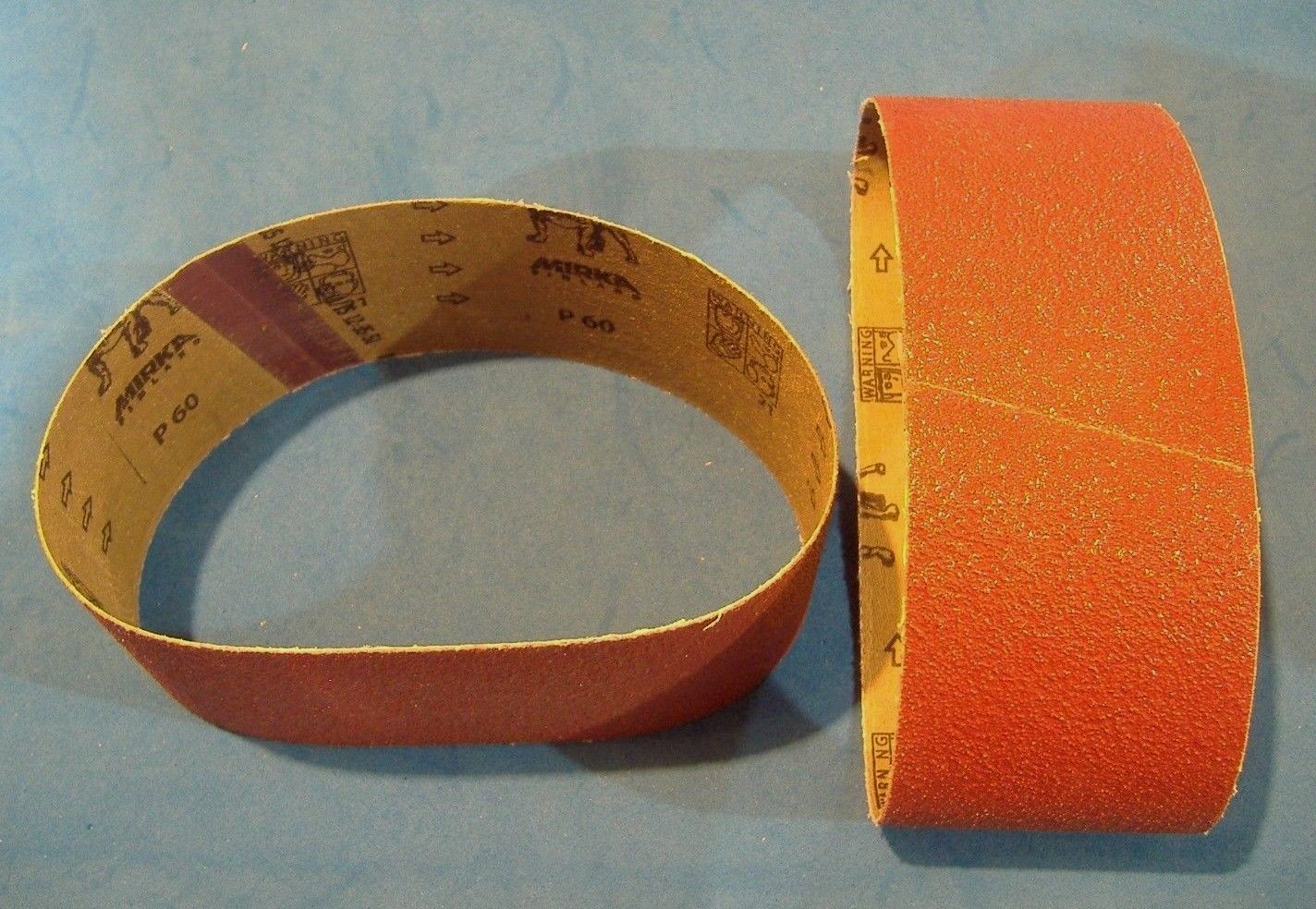 TWO 2 1/2″ X 16″ SANDING BELTS 60 GRIT COARSE