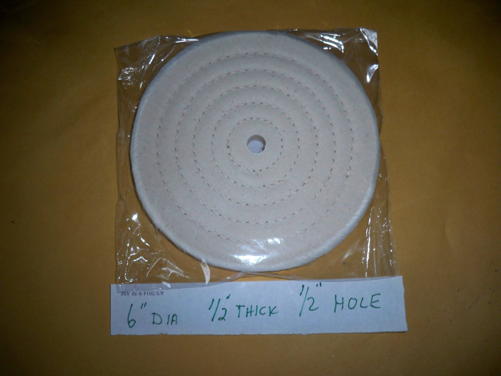 6″ Buffing Wheel 1/2″ thick 1/2″ Arbor Hole spiral sewn bench grinders Polishing