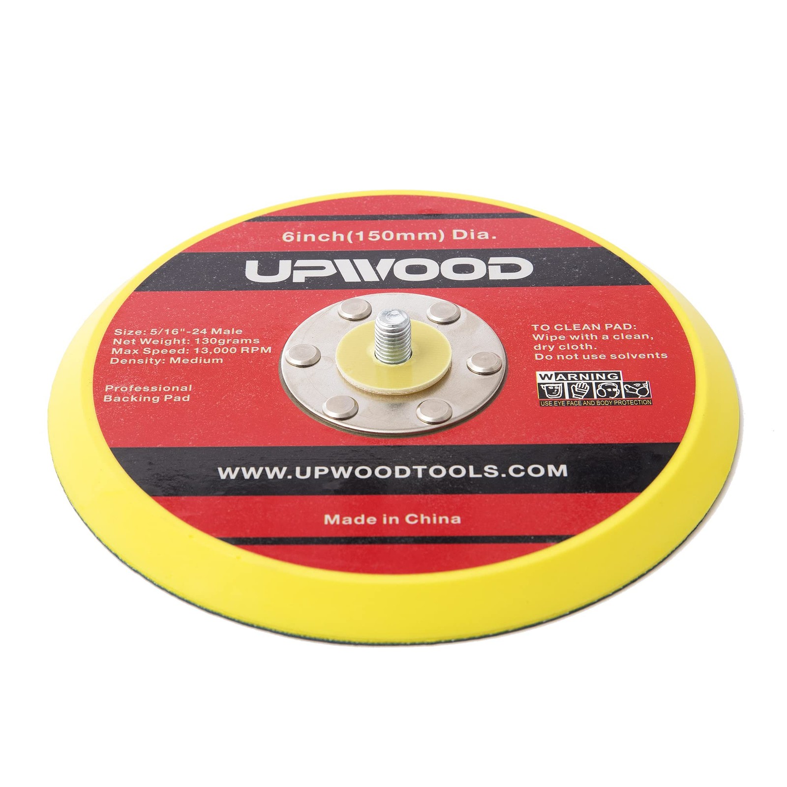 UPWOOD 2 pcs 6″ Vinyl Face PSA Backing Pad for 6 inch 5/16″-24 Thread,
