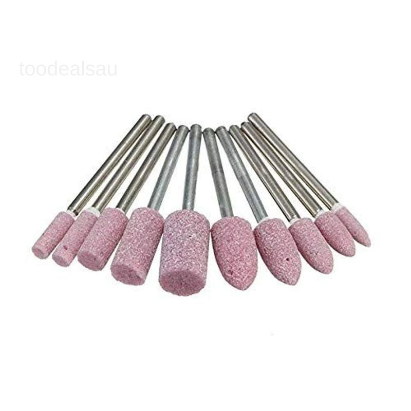 10 Pcs 1/8 Shank Abrasive Mounted Stone Rotary Tool Grinding 10PCS
