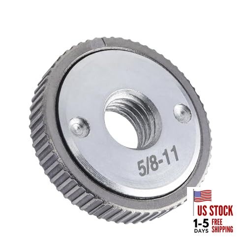 5/8-11 Inch Thread Angle Grinder Flange Nut, Self Tightening Lock Nut Quick