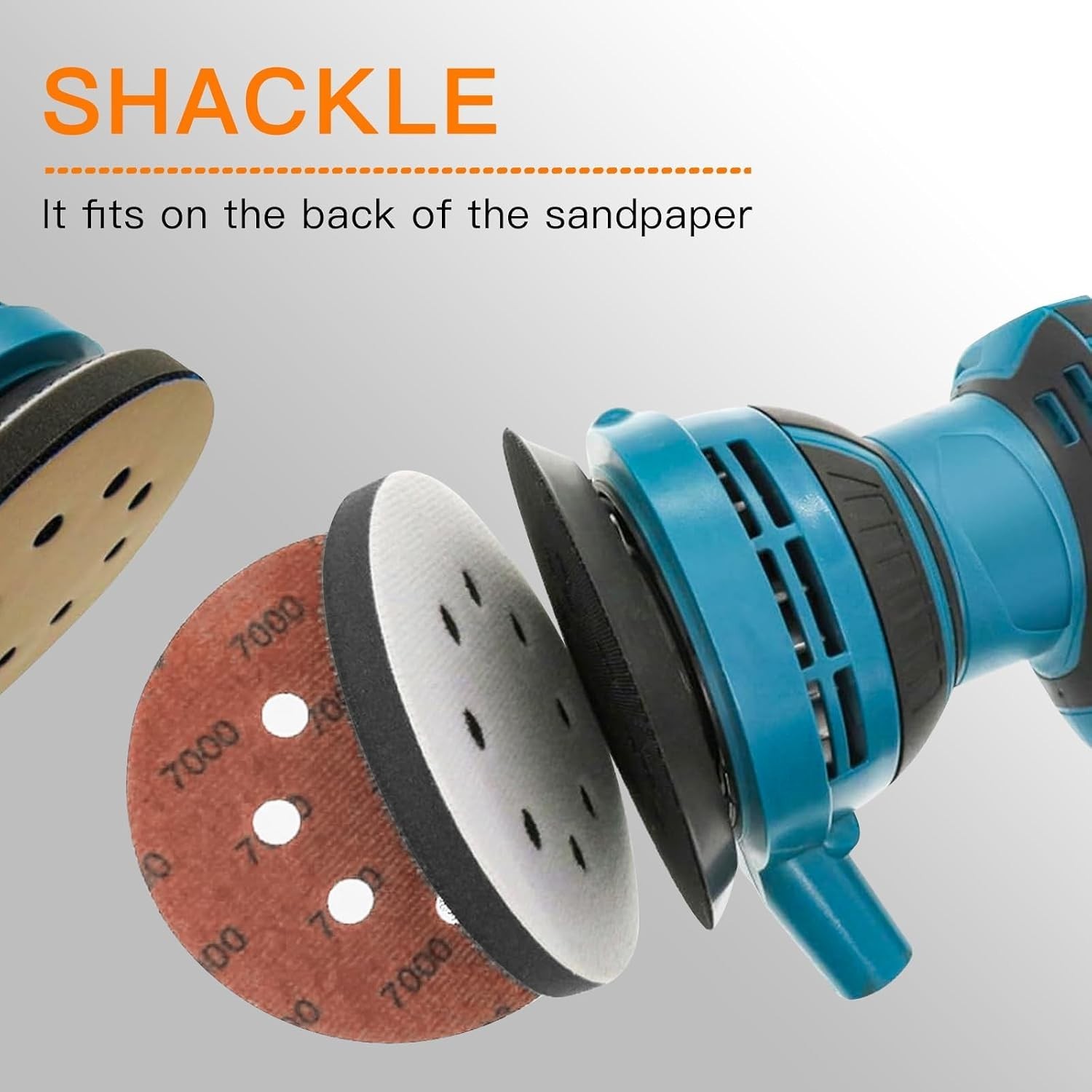 Professional Quality 5 Inch Sanding Pads with 8 Holes for Dust Extraction