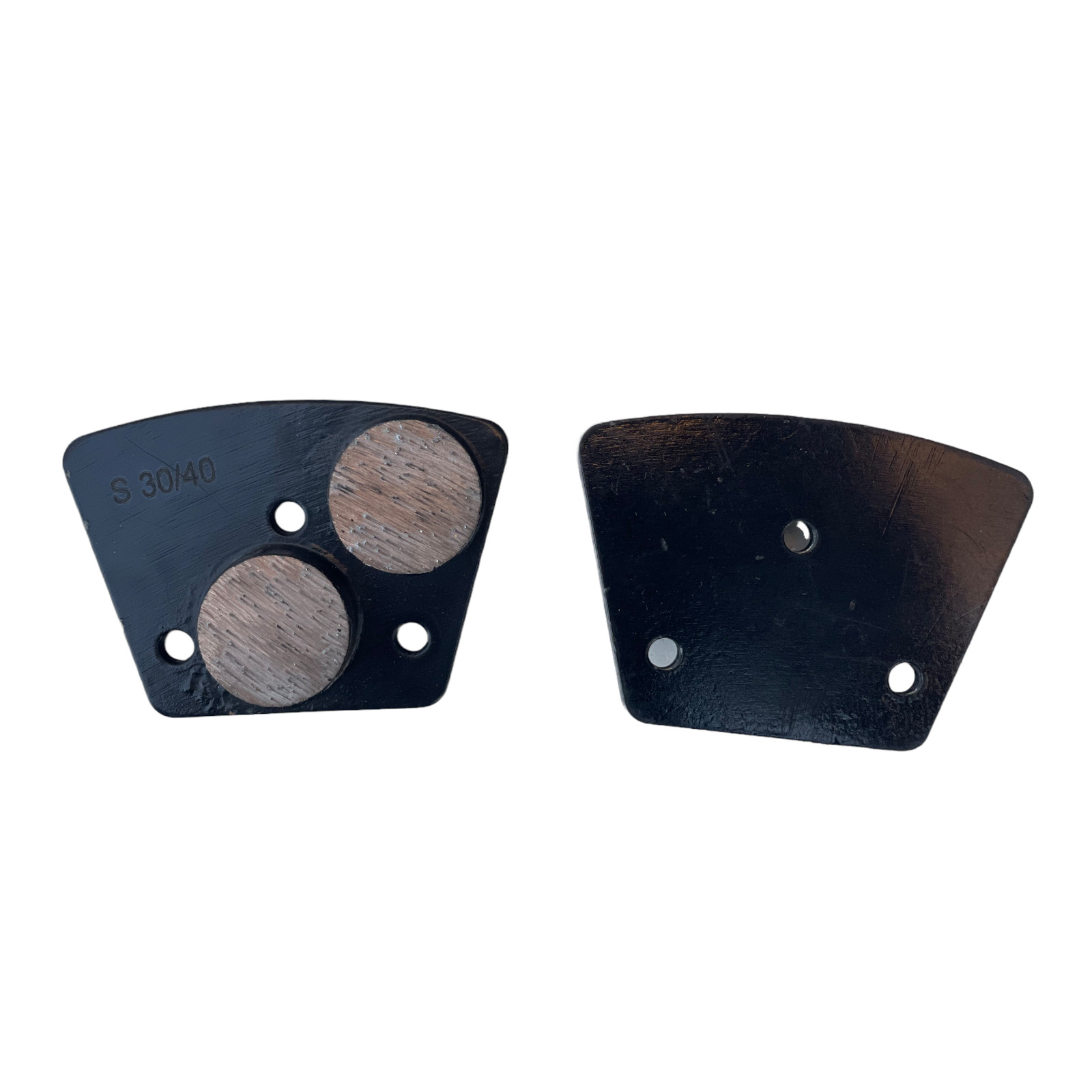 3 Pack Trapezoid Grinding Discs For Bolt on Concrete Grinders Soft Bond 30 Grit