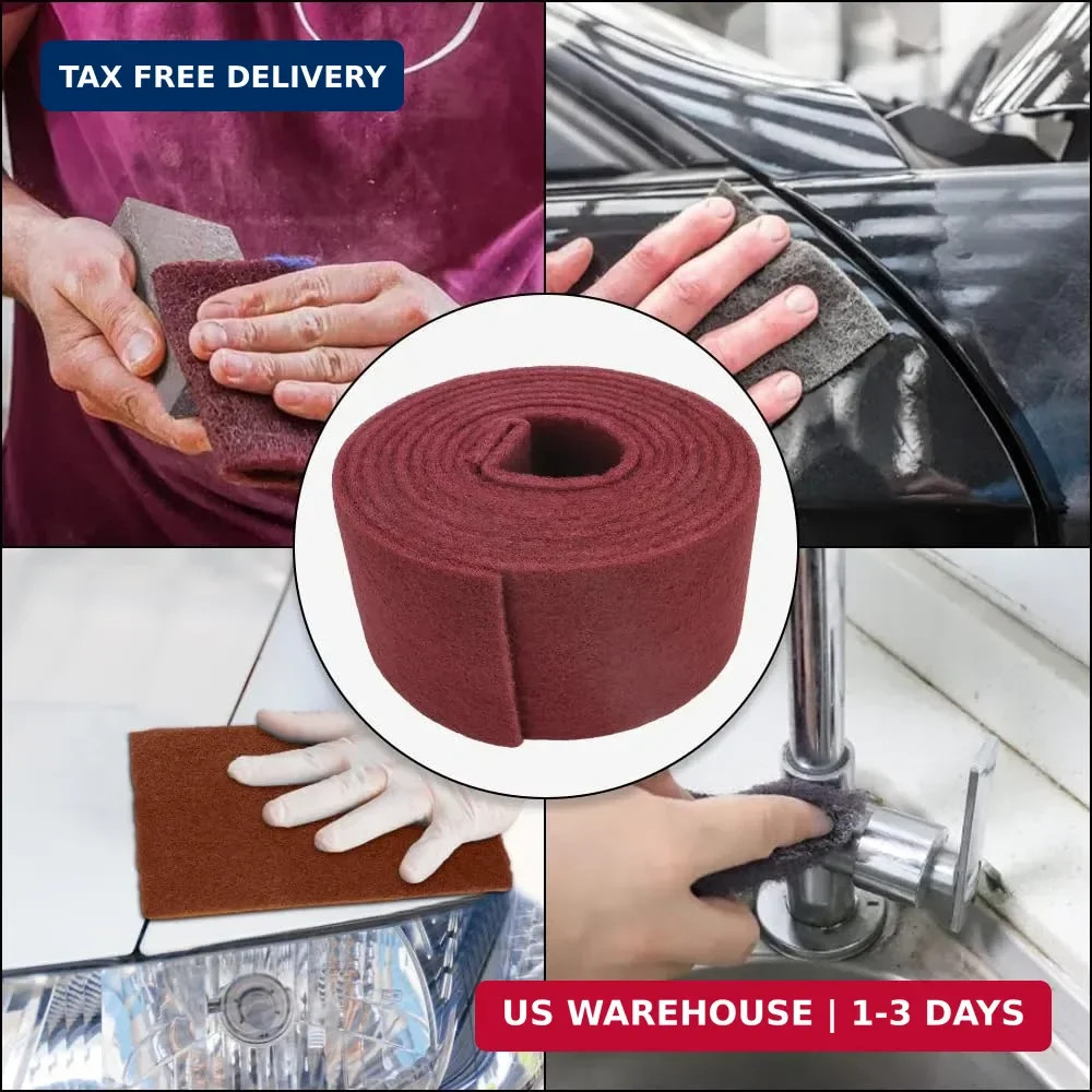 Maroon General Purpose Scuff Pads, Scuffing, Scouring Pad, Sanding, Paint Primer