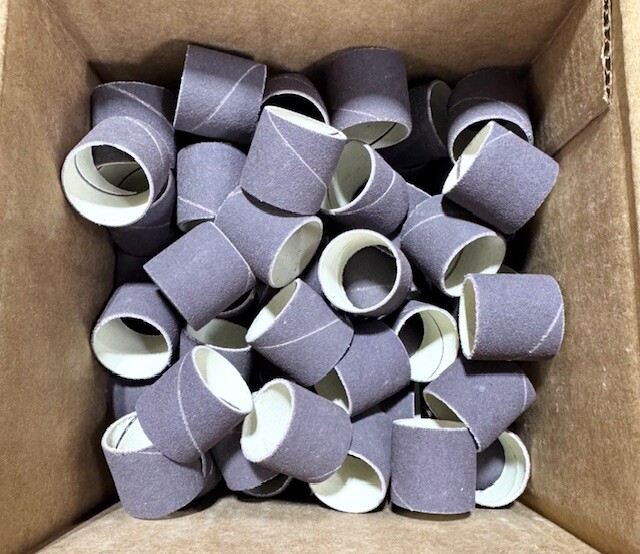CGW 1″ x 1″ Spiral Sanding Bands 120 Grit Aluminum Oxide 100 Pack USA Made