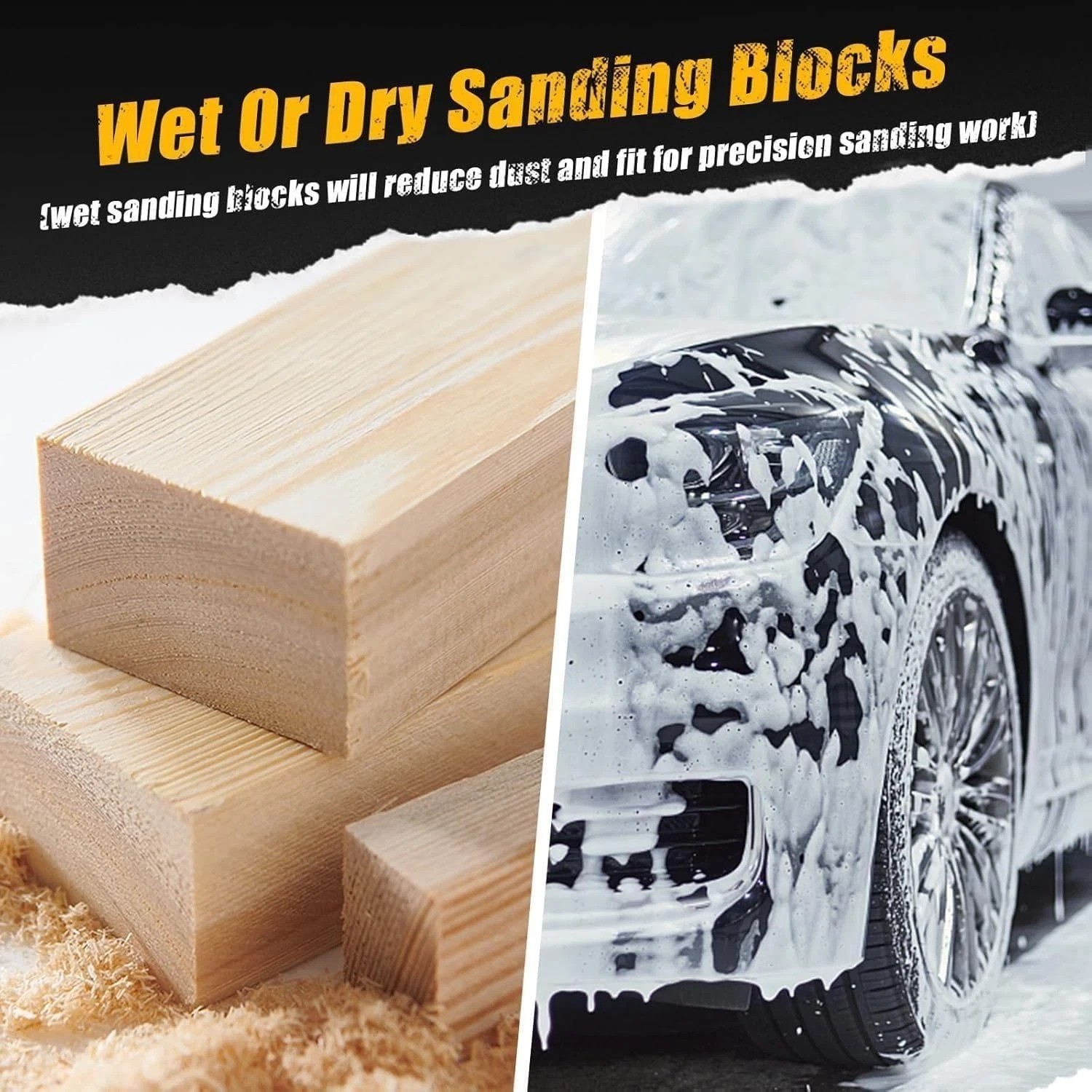 Sanding Block Kit Wet Dry Sanding Blocks Auto Body for Automotive Bodywork