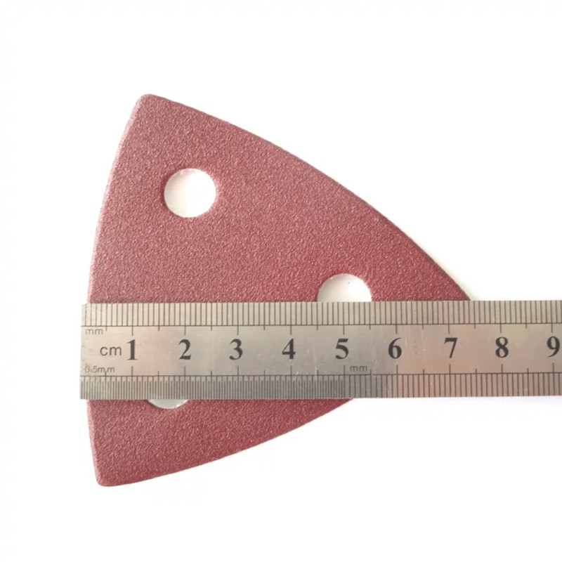 80*80*80mm 3 Hole Triangle Red Sandpaper Sheets Sanding Polishing 40-2000 Grit