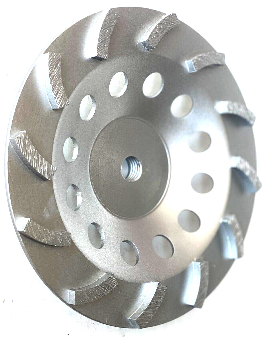 7 In Diamond Turbo Segmented Cup Grinding Wheels Fast Grinding 5/8″-11 threaded