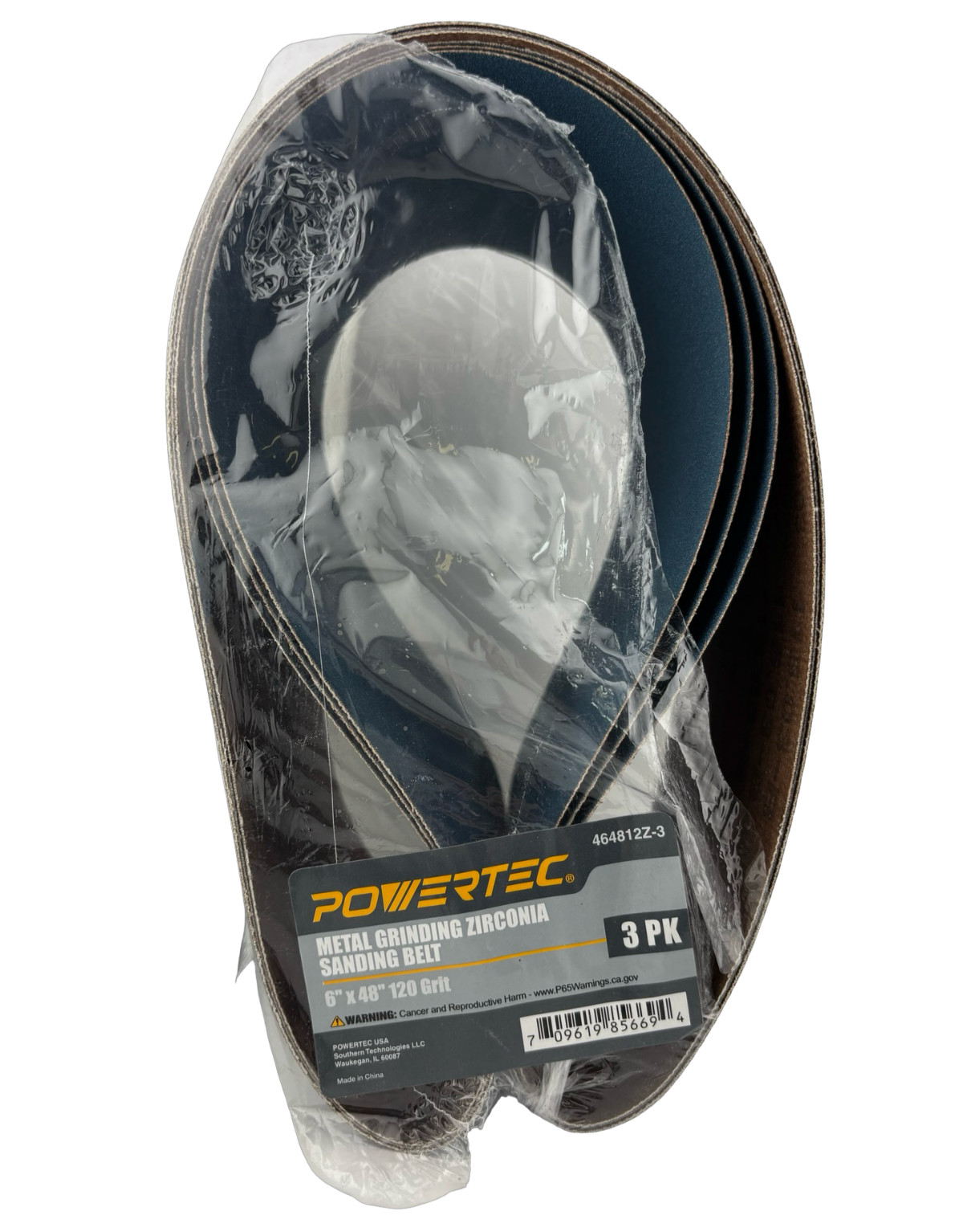 POWERTEC 6 x 48 In 120 Grit Metal Grinding Zirconia Sanding Belt-3PK 464812Z-3