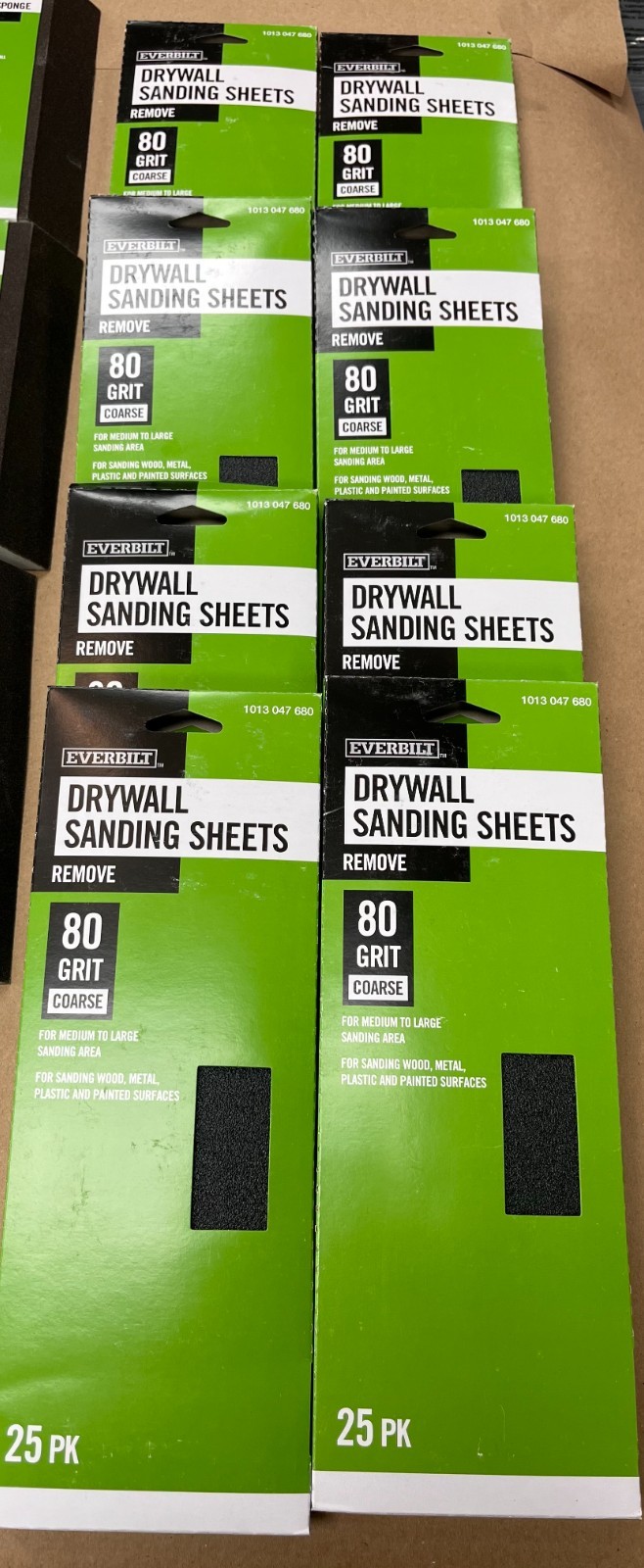 Everbilt Bulk Multiple Styles Drywall Sandpaper 71pcs total