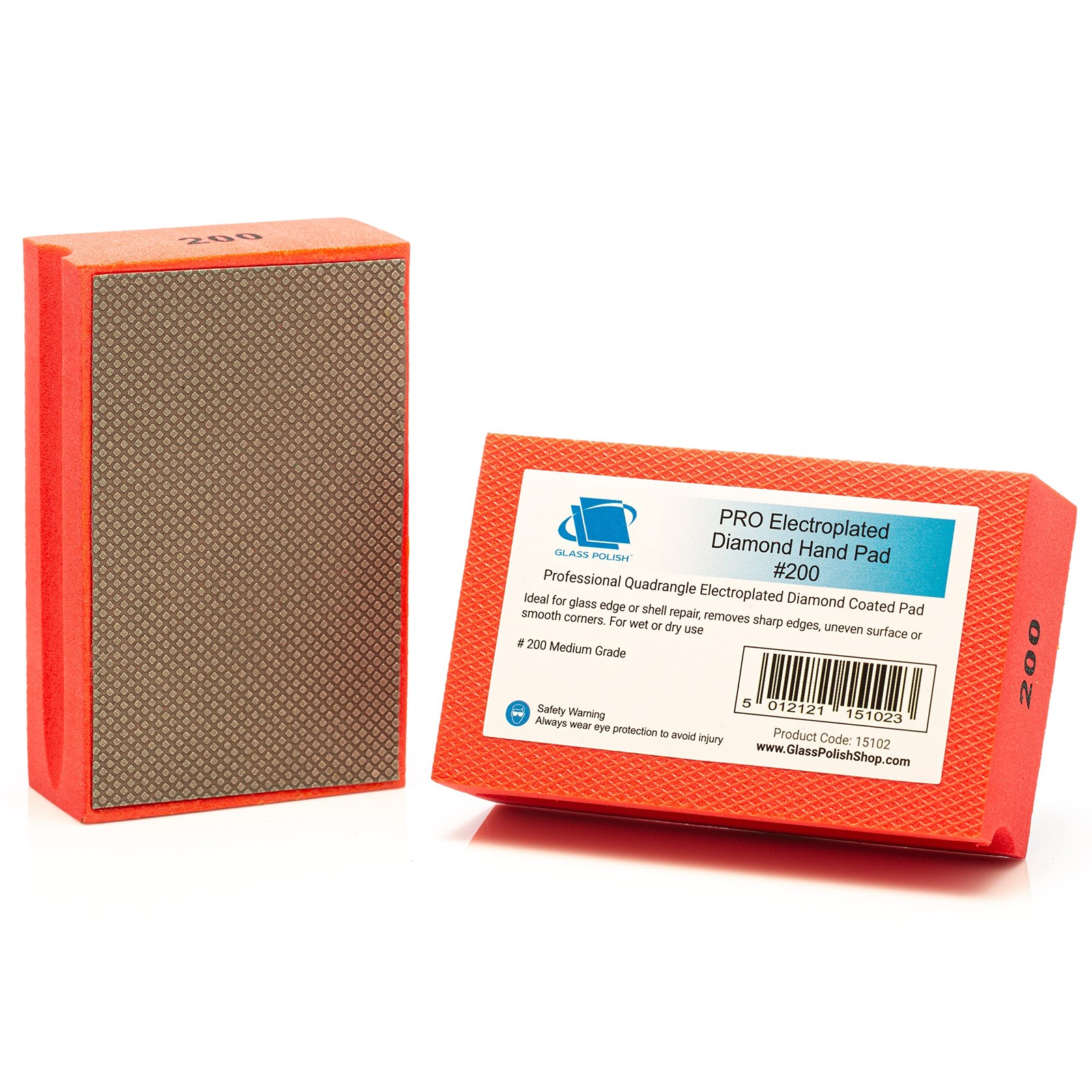 Diamond Hand Polishing Pad, Grit 200 Medium Foam Sanding Block for Detailed E…