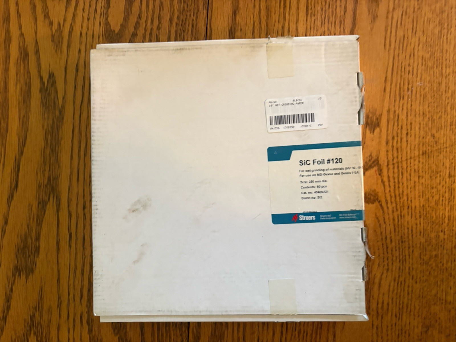 NEW NIB STRUERS SiC 50pc Wet Grinding Paper #120 Grit No. 40400221 250mm Dia