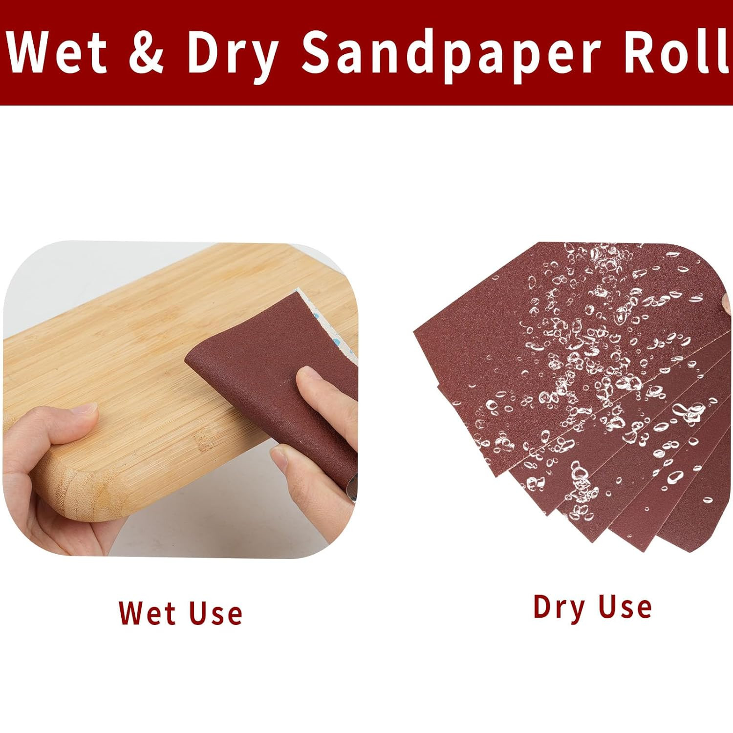 80 Grit Sandpaper Roll 4 Inch X 32.8 Feet Aluminum Oxide Emery Cloth Roll with B