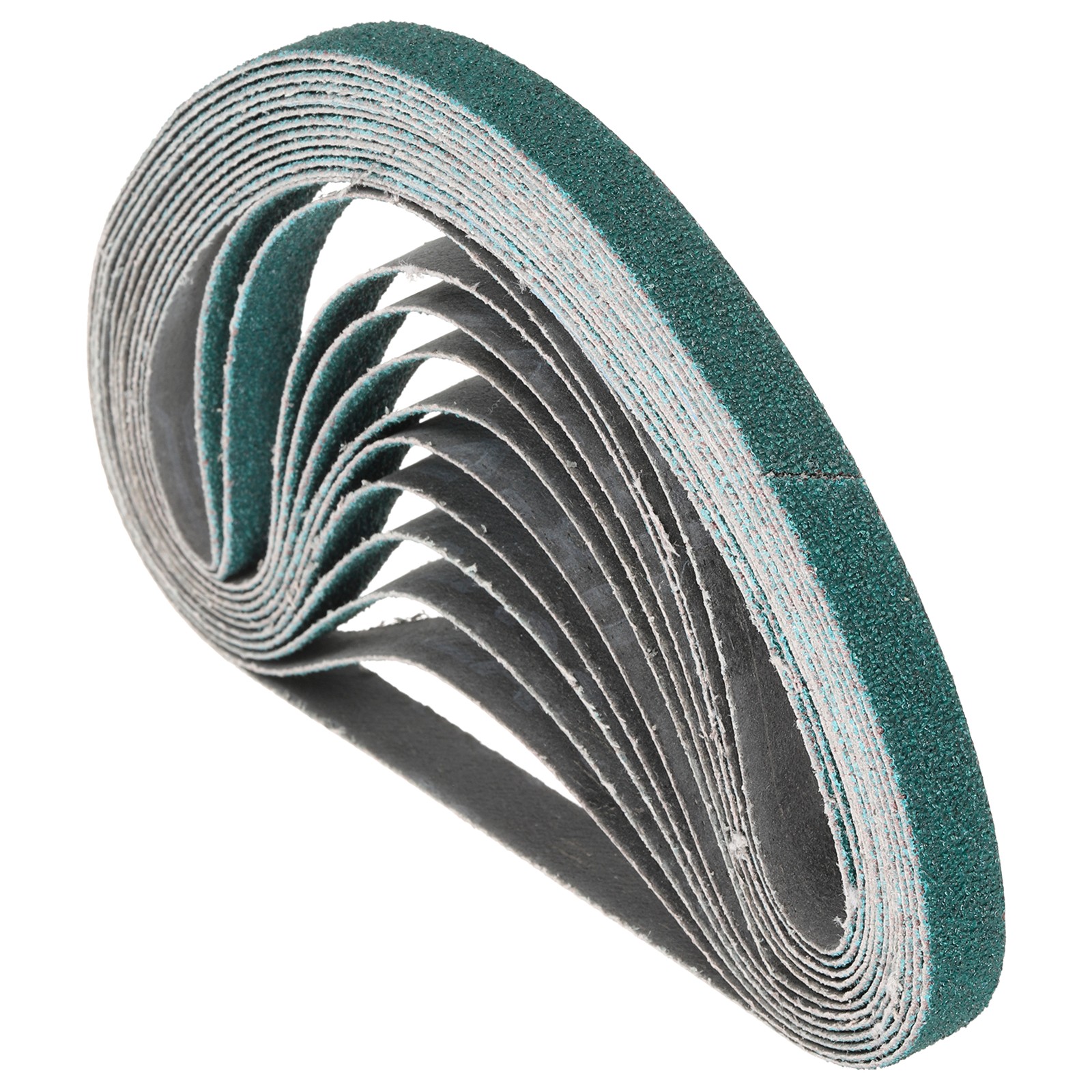 10Pack Sanding Belt, 3/8 x 21 Inch 80 Grit Zirconia Abrasive Belt