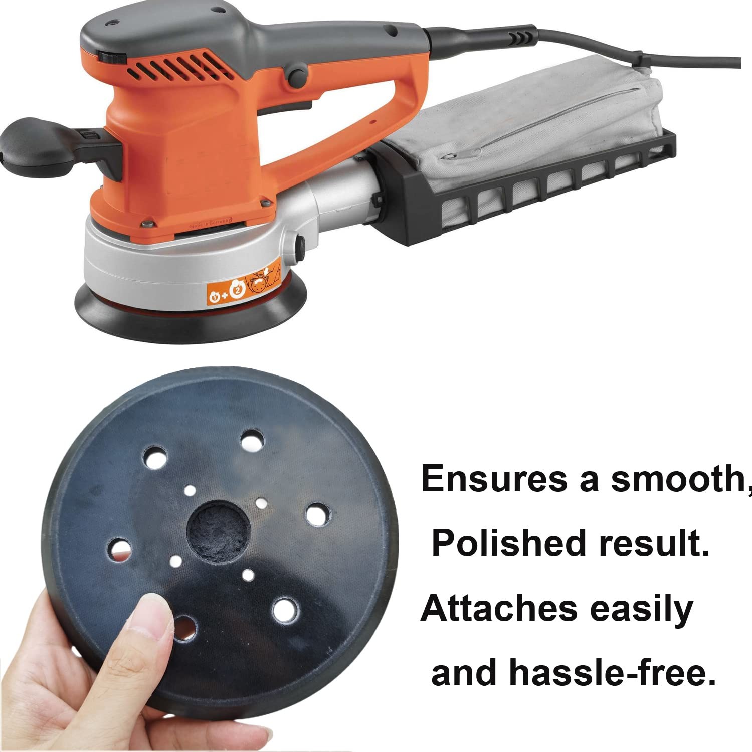 6 Inch 6 Hole Replacement Sander Pad for Ridgid R2611 Random Orbit Sander-…