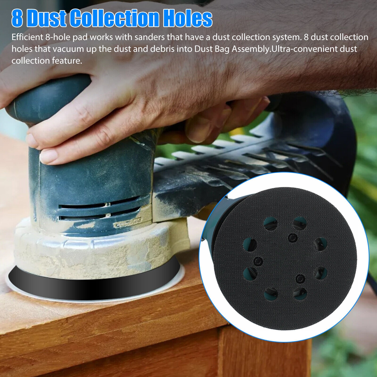 5-inch 8 holes Sander Pad For Makita BO5010/K, BO5021/K, BO5030/K BO5031/K