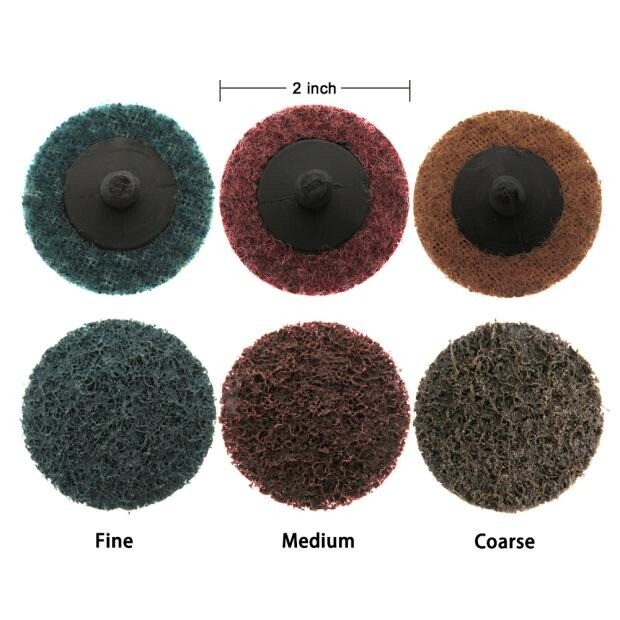 46 PCS 2″ Inch 50mm Type R Roll Lock Quick Change Discs Die Grinder Sanding Pads