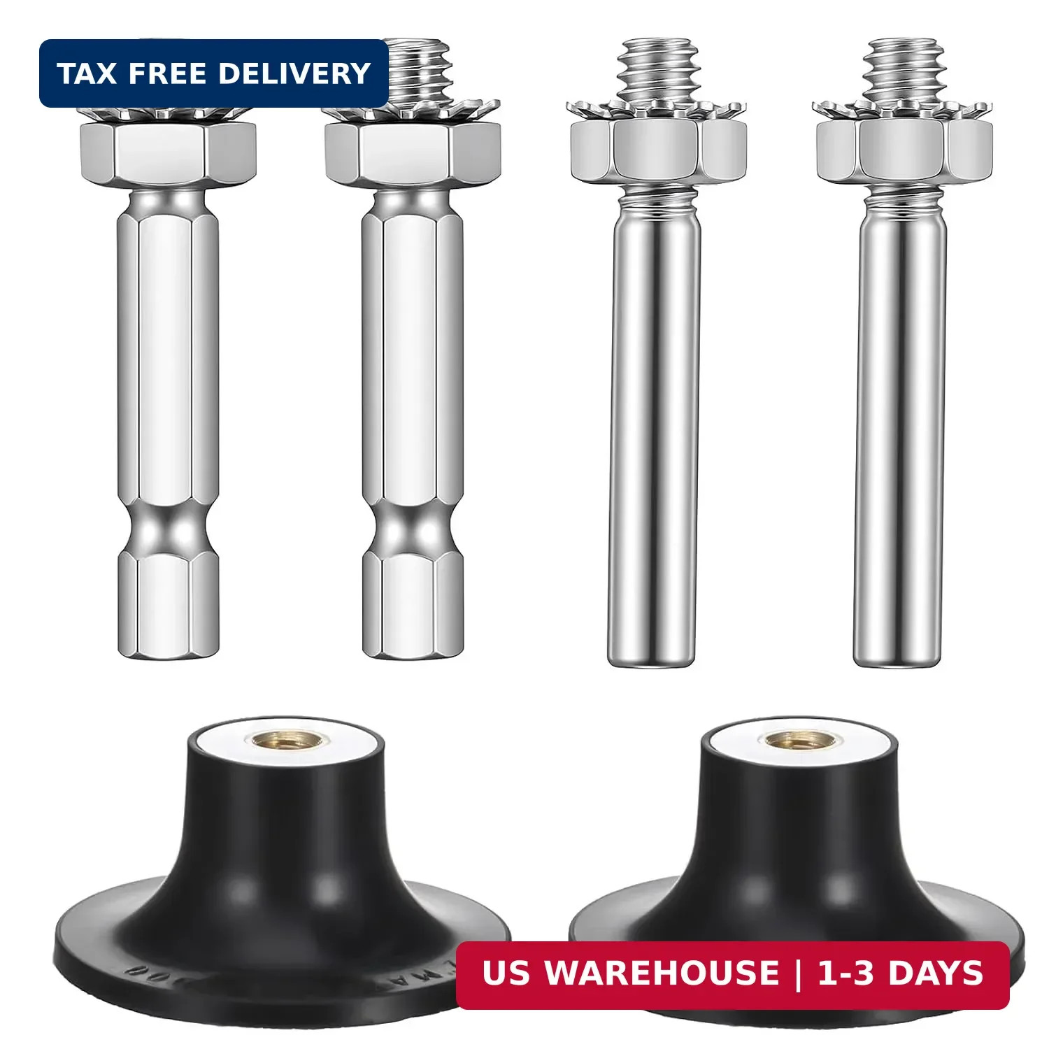 4 Pack Twist on Disc Holder, with 1/4″ Shanks, Roll Lock 2/3in | Disc Pad Holder
