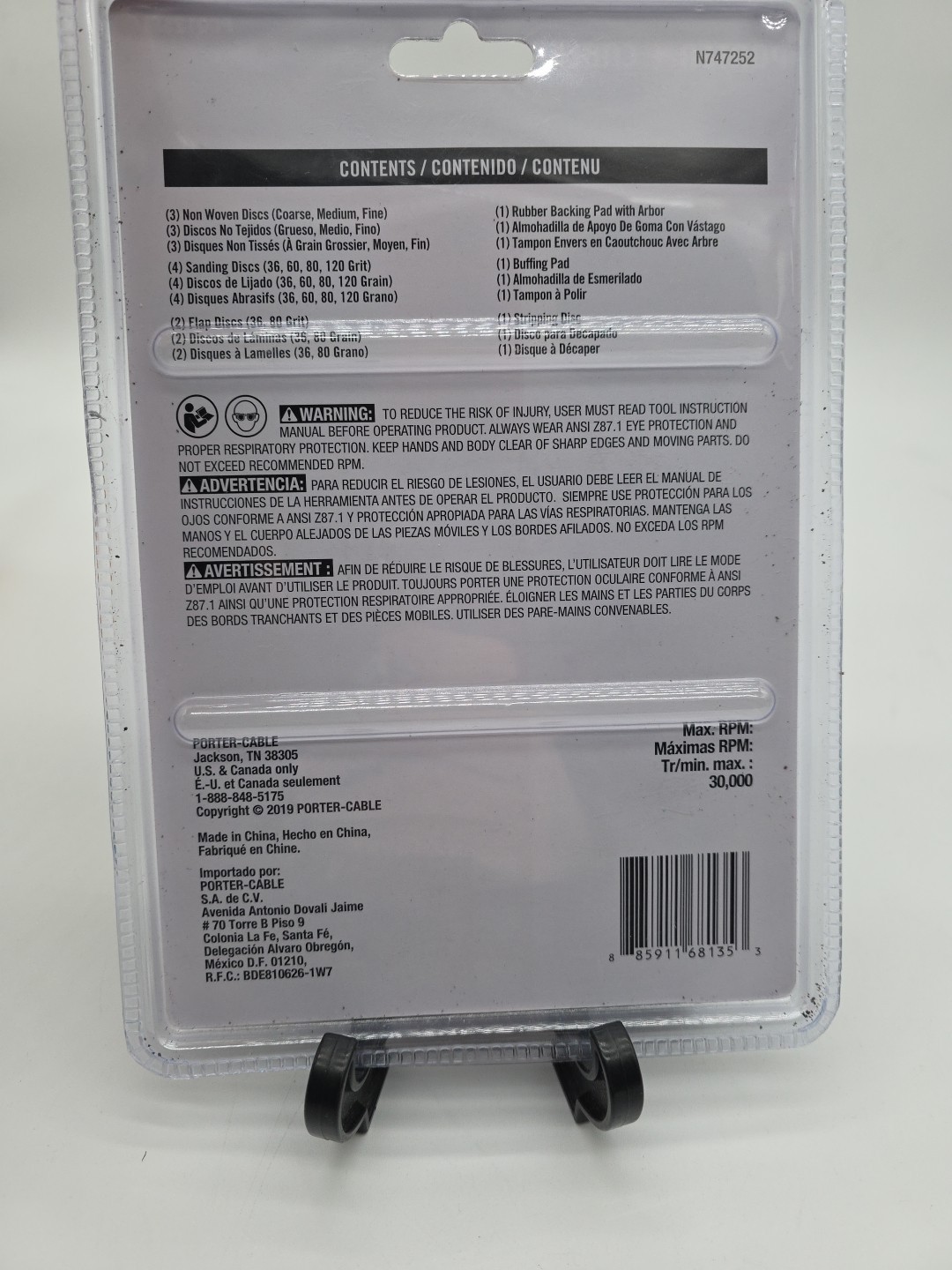 Porter Cable PCQ12SET 2″ Twist Lock Set (L12pc for Die Grinder New Sealed