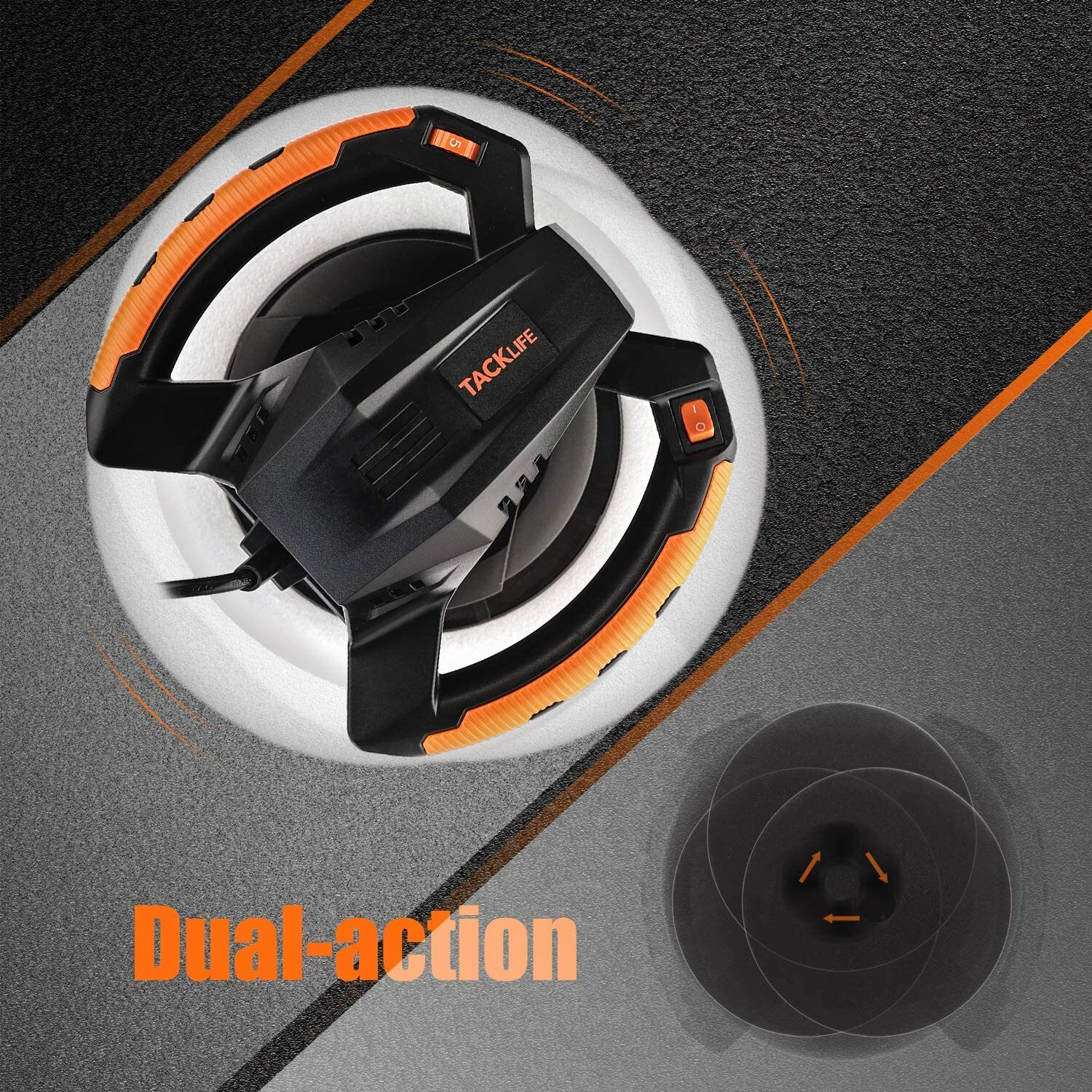 Waxer/Polisher, TACKLIFE 10-Inch Dual Action Random Orbital Car Buffer Polisher