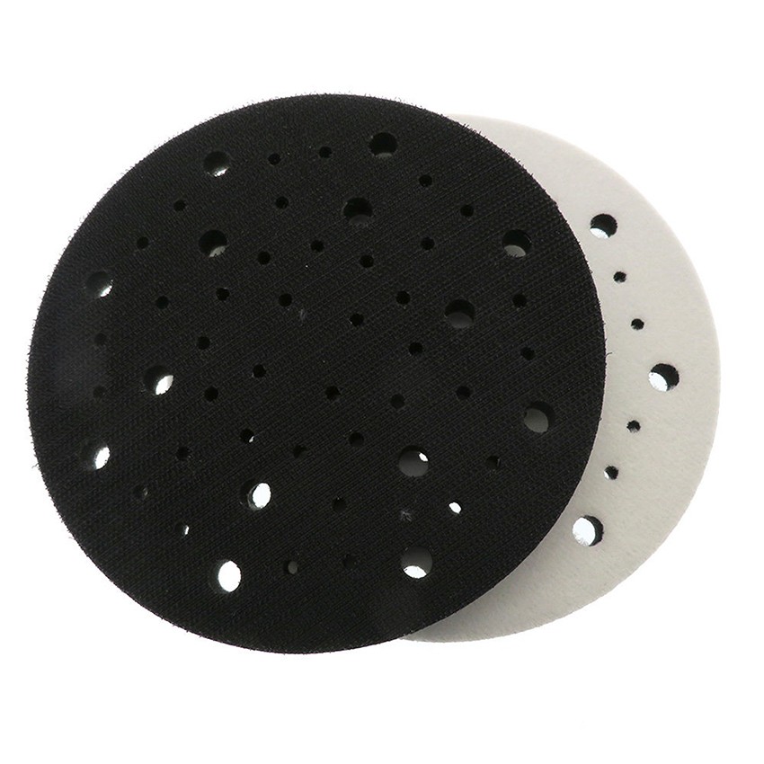 Air-Powered Sanding Disc M8 Base Plate Polishing 5/16-24 UNF 6-inch 52-hole