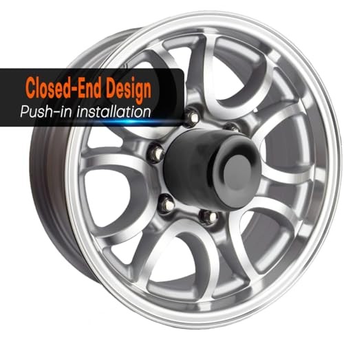 4Pcs 3.31 inch Wheel Center Caps Fit 3.31in Hub Hole, 2.99in Tall Matt Black