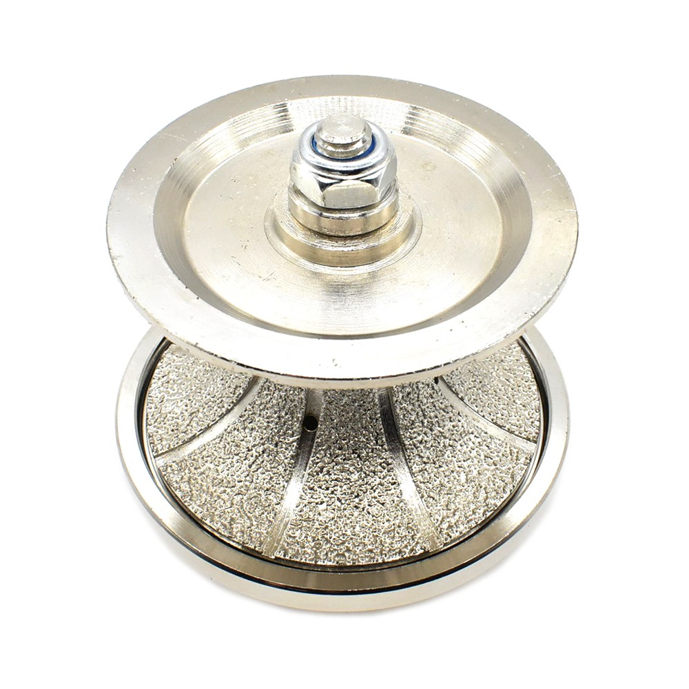 2″ Full Bullnose Vacuum Brazed Diamond Profile Wheel & Female Threads – V50FBPW