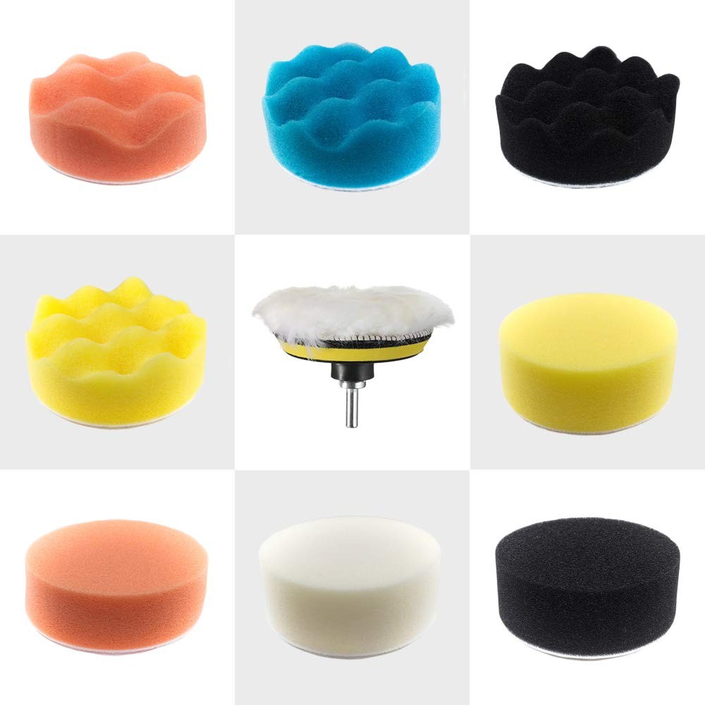 CANOPUS Buffing Pads, Polishing Pad Kit, Buffer for Car Detailing, 11-PC