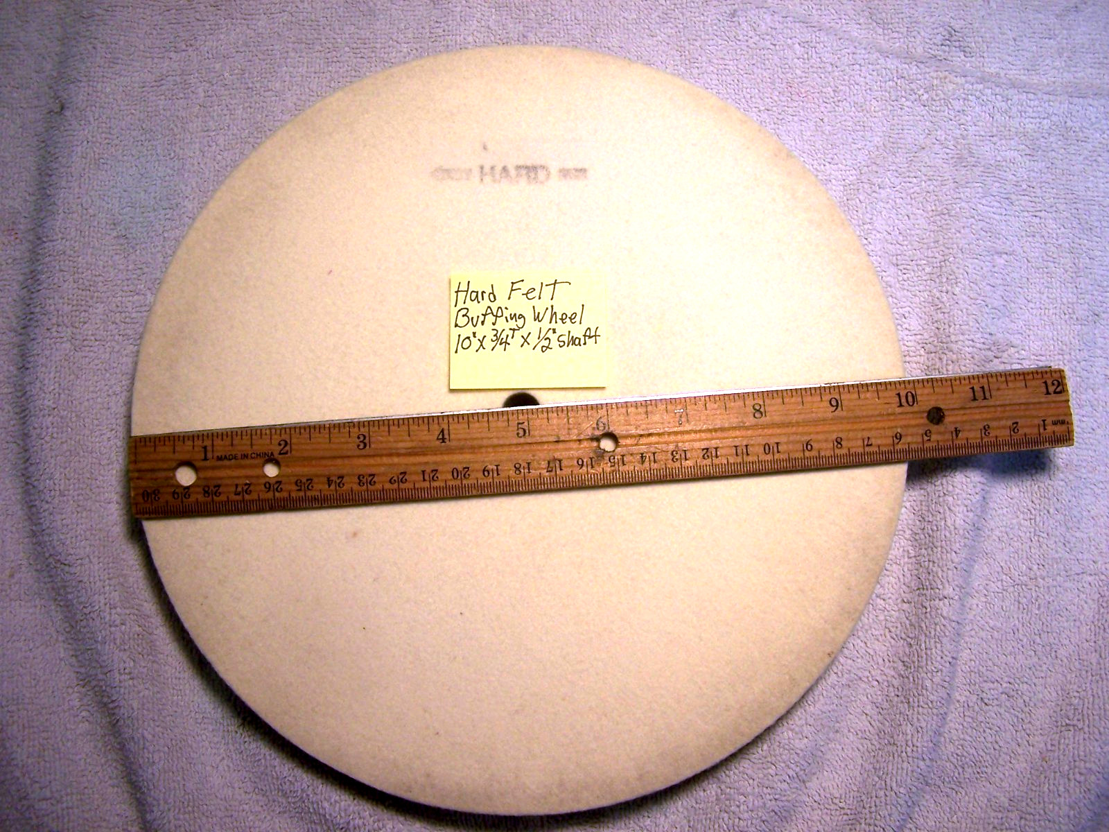 Felt 10″ x 3/4″ HARD Felt Wheel Square Edge Polishing Buffing Wheel 1/2″ Shaft
