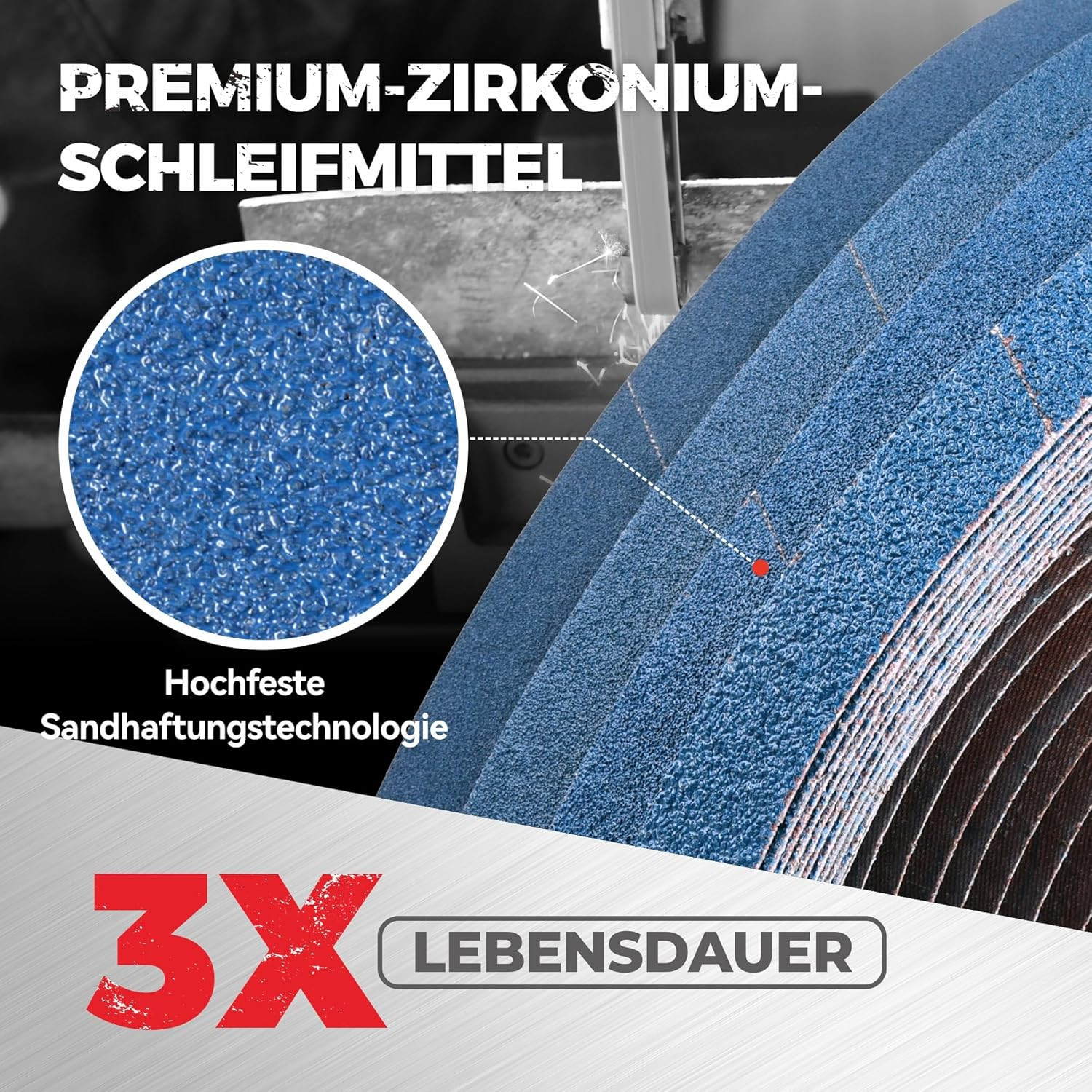 3/8 X 13 Inch Zirconia Sanding Belts, 40Pcs 10 Each of 40/60/80/120 Assorted