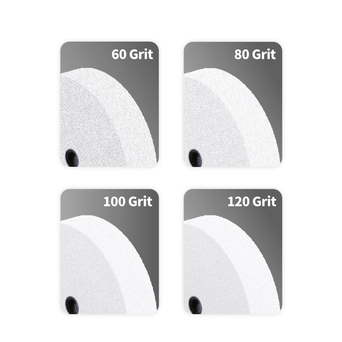 POWERTEC White Grinding Wheel 8×1″ Disc with 5/8″ Arbor 120 Grit Aluminum