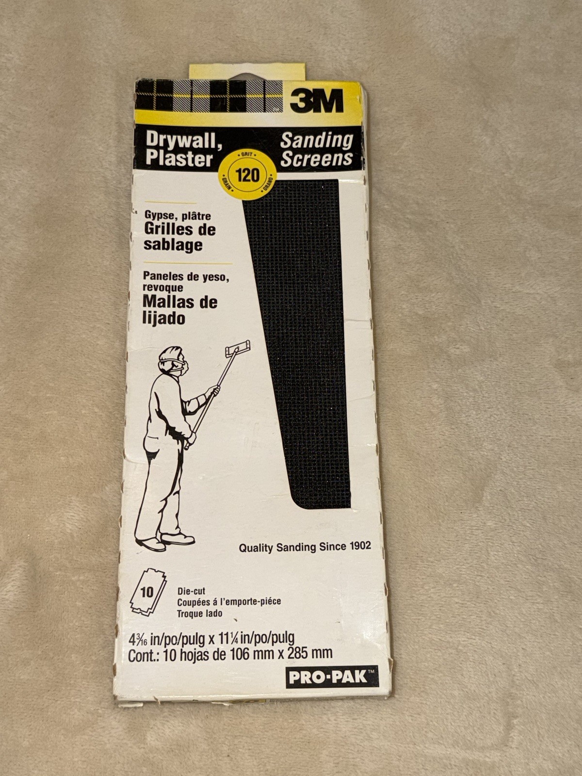 3M ProPak 4-3/16 In. x 11-1/4 In. Drywall Sanding Screens, 120 Grit (10-Pack) 3M