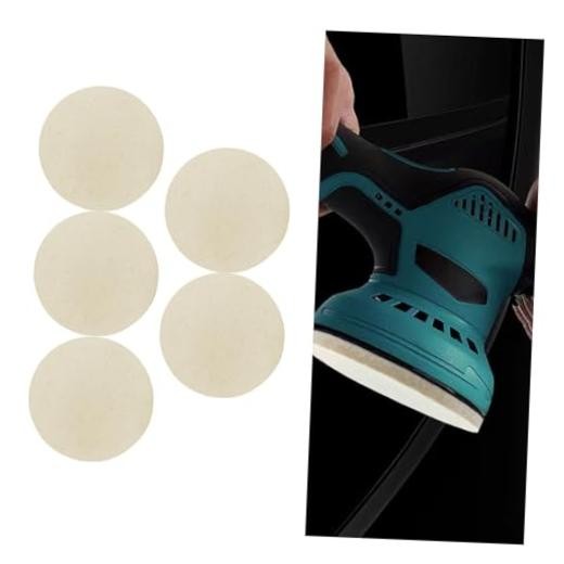 5PCS Car Glass Polishing Pads – 5″ Wool Felt Buffing Wheel Polishing Pad 5IN