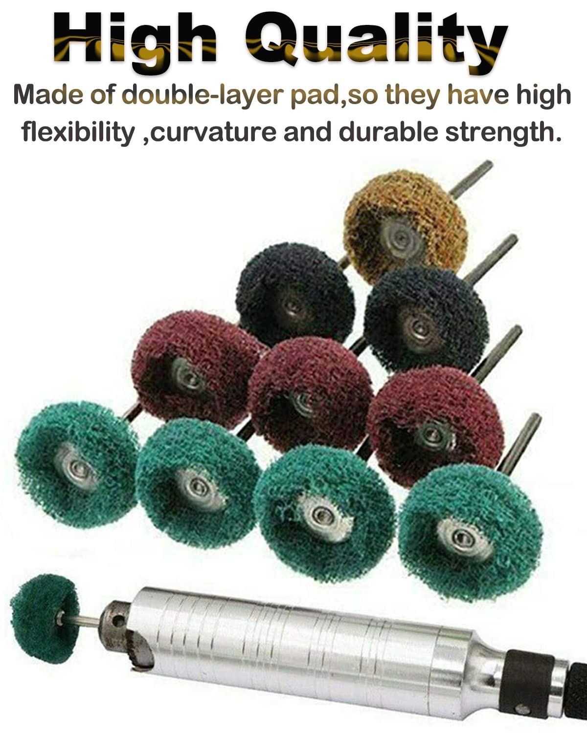 200 Pack Abrasive Buffing Wheels for Rotary Tools