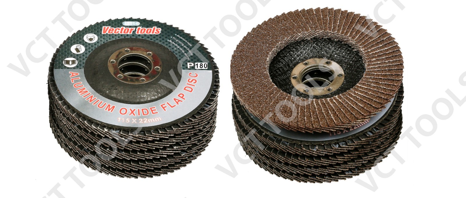 10-Pack 4-1/2″ Flap Discs 40-180 Grit 7/8″ Arbor 13,300 RPM Metal Grinding Wheel