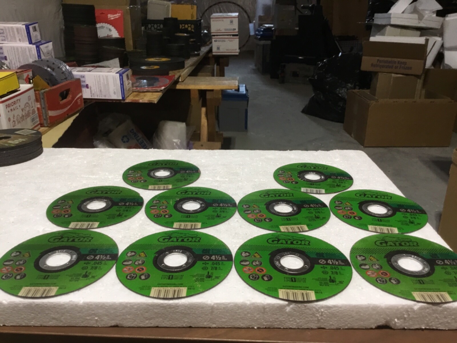 GATOR #9610 MASONRY CUTTING DISC 4 1/2″x0.45″x7/8″ BRAND NEW LOT OF 10 DISC.